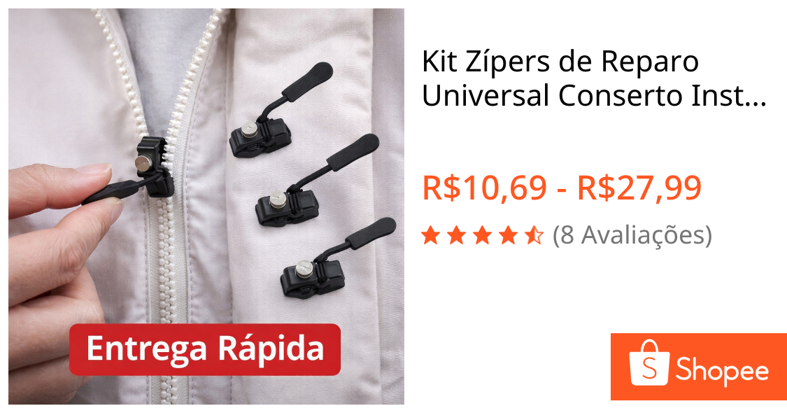 Kit Zípers de Reparo Universal Conserto Instantâneo Sem costura Prático | Shopee Brasil