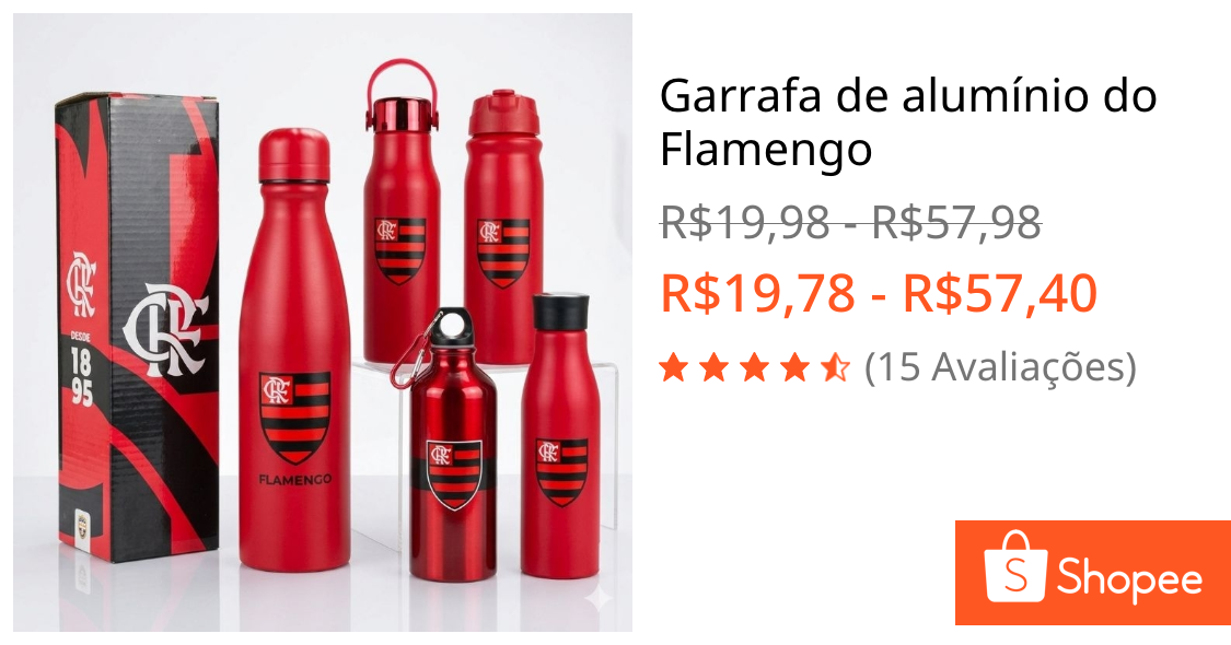 Garrafa de alumínio do Flamengo