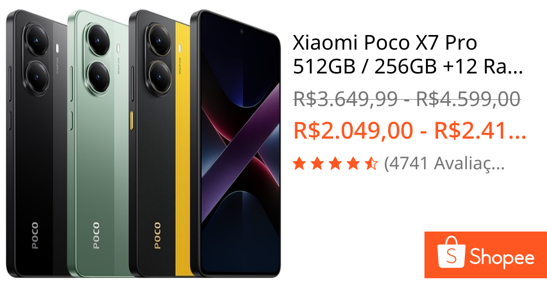 Foto de Xiaomi Poco X7 Pro 512GB / 256GB +12 Ram 5G Versão Global NFC Original Lacrado e Envio Imediato ADS