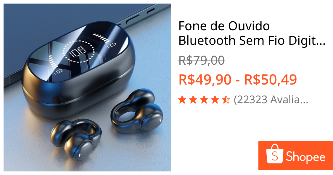 Fone de Ouvido Bluetooth Sem Fio Digital Alta Qualidade Intra Auricular M47 | Shopee Brasil