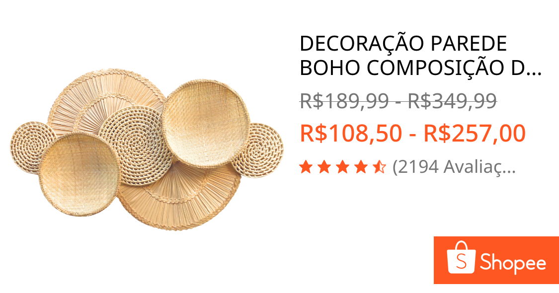 Foto de DECORAÇÃO PAREDE BOHO COMPOSIÇÃO DE PAREDE PALHA CESTOS PENEIRA PALHA NATURAL DECORAÇÃO RUSTICA DECORACAO CASA DE PRAIA