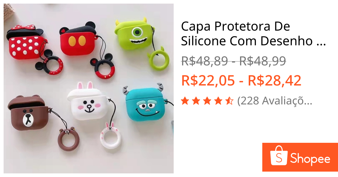 Capa Protetora De Silicone Com Desenho 3D Para AirPods PRO & AirPods PRO2 Fofinho