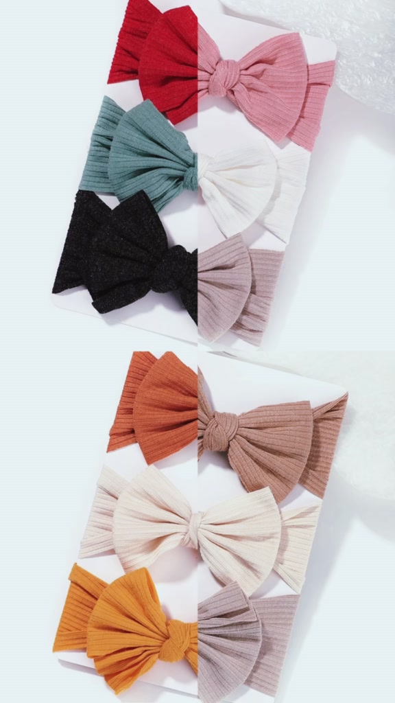 3 Pçs Bebê Menina Headbands Conjunto Macio Náilon Atado Arcos Acessórios De Cabelo Para Re...