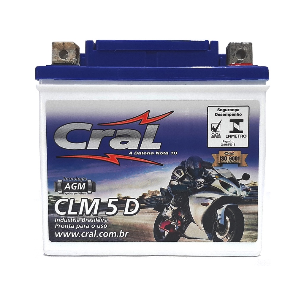 Bateria Cg 125 150 160 Fan Titan Star 5ah Biz 100 125 110 Bros 125 150 160 Pop 100 110 Ybr Novo Cral 0143