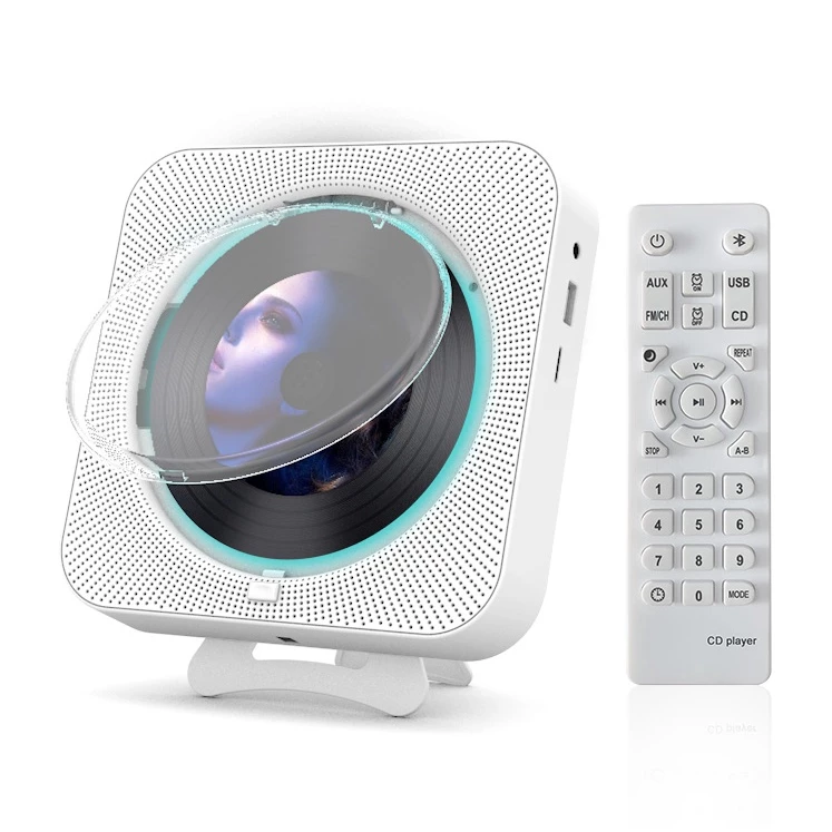 Leitor De CD Com Controle Remoto , Bluetooth Montado Na Parede Visor LCD Tampa De Poeira , Multi