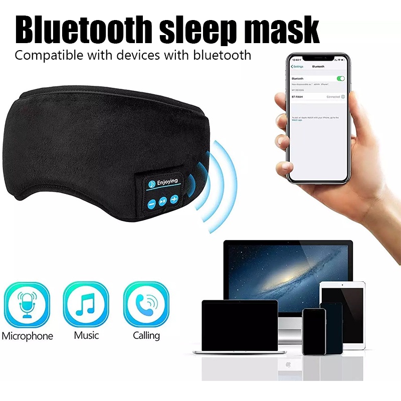 Auricolare wireless Bluetooth Eye Nuova maschera musicale stereo 3D_voghion.com