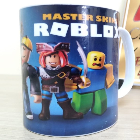 produtos personalizados com sua skin de roblox! camiseta e caneca