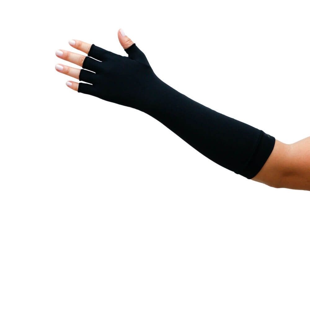 Luva Longa De Proteção Solar Fpu50+par Antiderrapante - Flambé PRETA TAM P