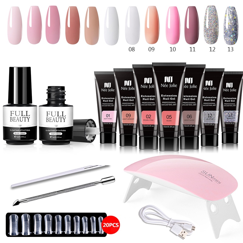 kit unha de gel poligel completo profissional de unha em gel polygel ...