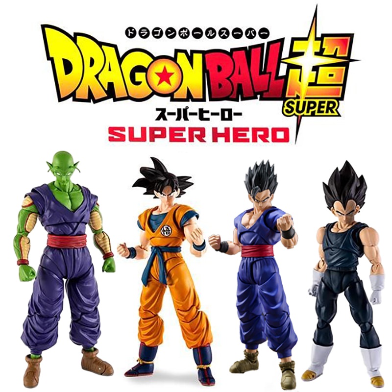 Original Bandai S.H.Figuarts Dragon Ball Super Hero Piccolo Son Gohan  Vegeta Son Gokuu Anime Figure Model Collecile Action Toys - Escorrega o  Preço
