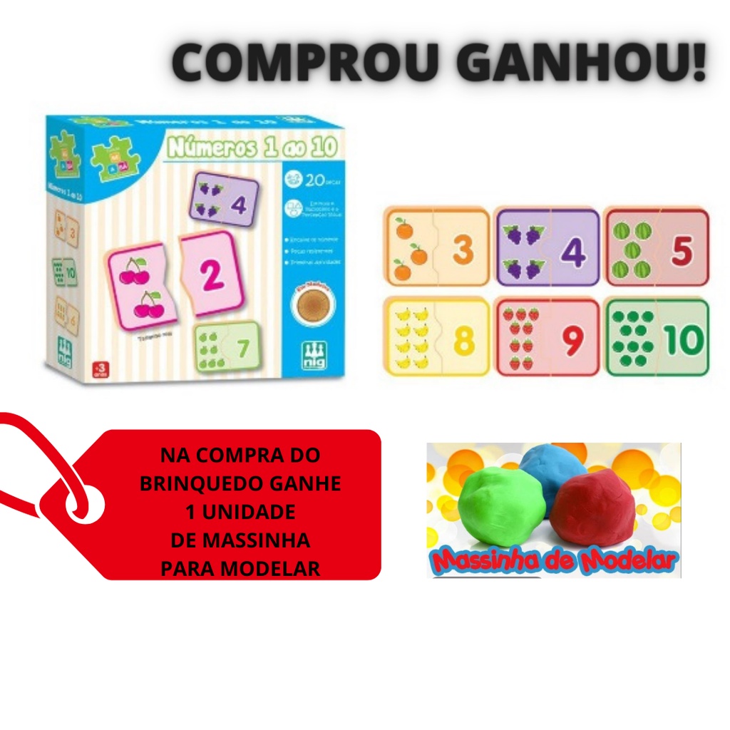 Jogo Educativo Números 1 Ao 10 Atividades - Coleção Be A Bá - ShopJJ -  Brinquedos, Bebe Reborn e Utilidades