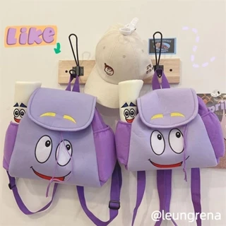 [Estoque Pronto] Dora Adventure Dora Schoolbag Tamanho grande Novo estilo Mochila de aventura Desenhos animados Alunos da escola primária Mapa grátis Estojo para lápis
