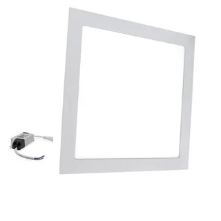 kit 2 Led Plafon Painel Embutir 18w Quadrado Slim Luz Branco Frio