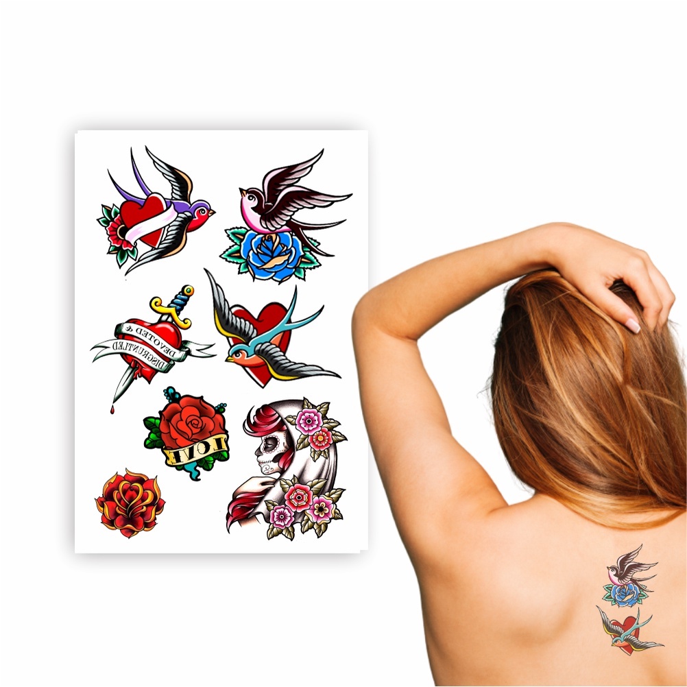 Tatuagens Femininas Temporária Para Mãos Removível 21x14cm