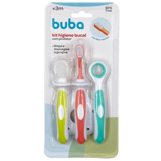Kit Higiene Bucal Buba Escova De Dente E Massageador Gengiva em Oferta na Shopee