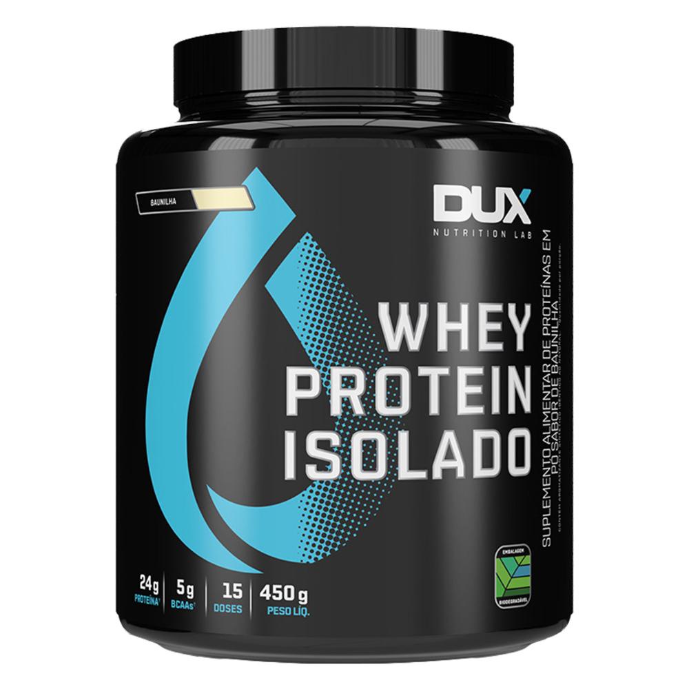 Whey Protein Isolado 100% Proteina Baunilha Pote 450g – Dux Nutrition