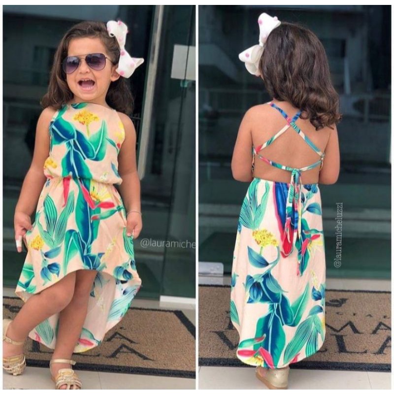 VESTIDO ESPALDA DESCUBIERTA - Menta Moda Infantil