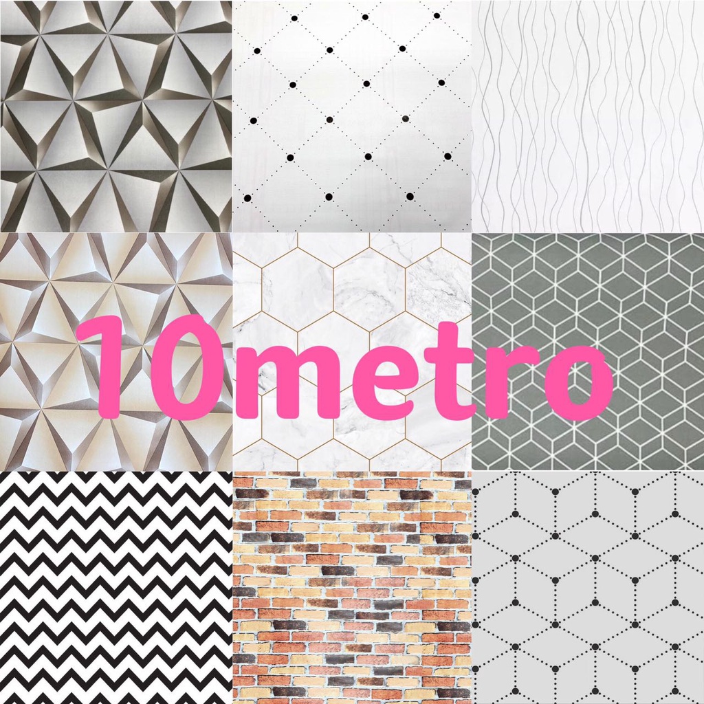 Papel de Parede 3D 10 METROS x 45CM Adesivo Autocolante para Sala