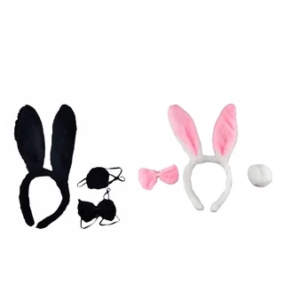Kit Arco De Coelho Com Rabinho e Gravata Festa Fantasia Decoração em Oferta na Shopee
