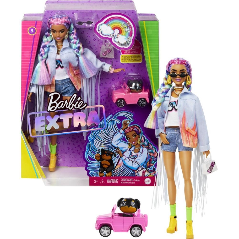 Boneca Barbie Extra Mini Roupa Xadrez Mattel - Fátima Criança