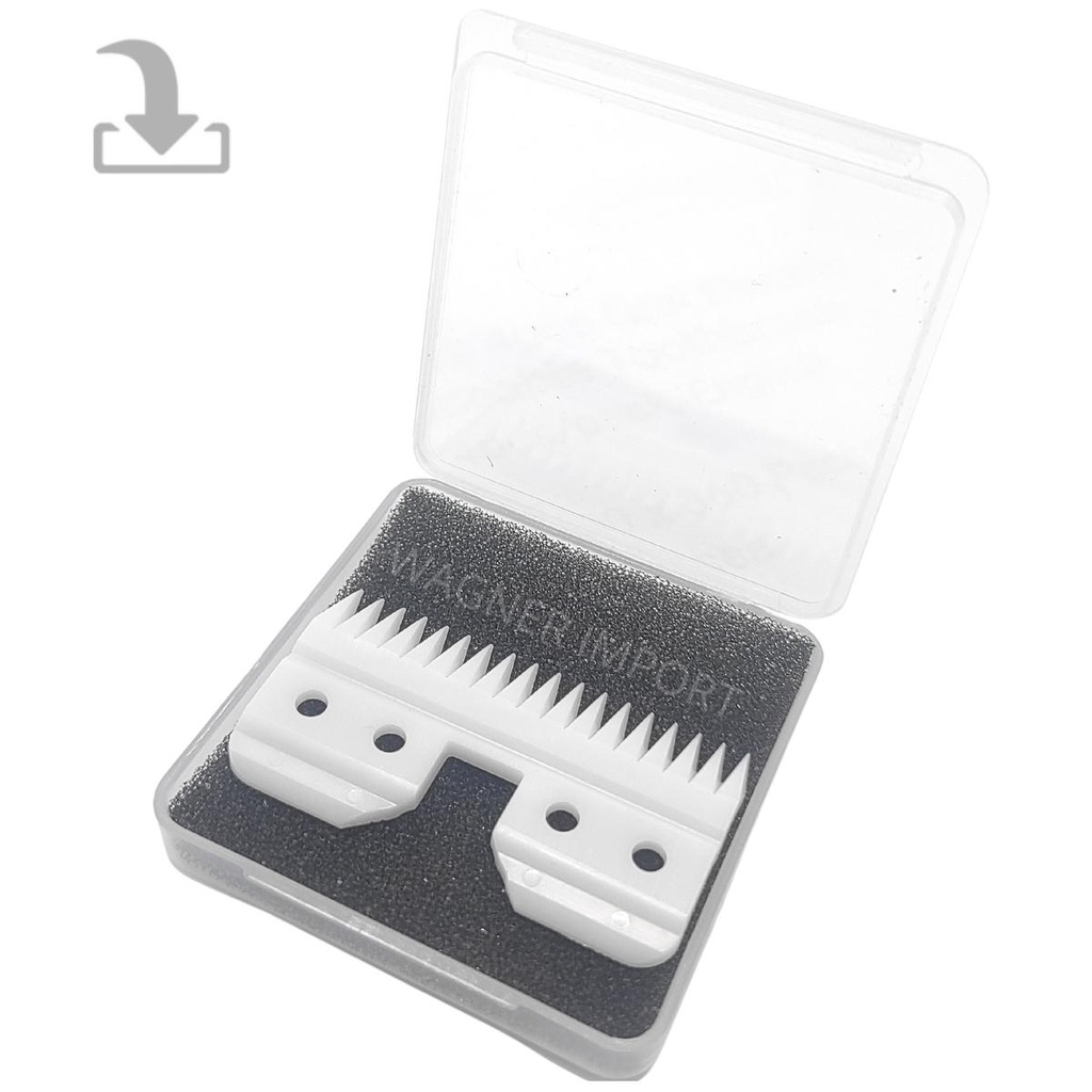 Lamina Cerâmica 3f 4f 5f 7f 10 P/ Oster Andis Wahl 18 Dentes