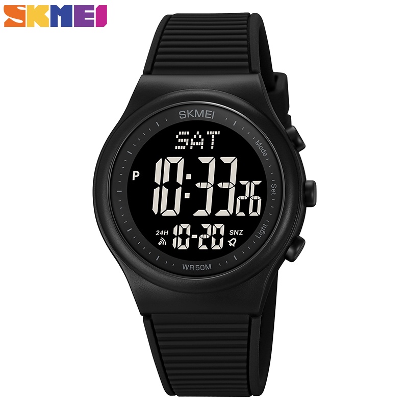 SKMEI Relógios Esportivos Femininos Marca Impermeável Alarme EL lingt Criativo Cronógrafo Original Feminino Relógio Casual Digital 1980
