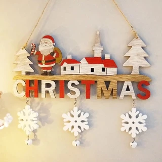 Criativo Porta De Natal Em Madeira Ornamento/Pingente De Artesanato Para O Restaurante Doméstico Presentes De Decoração De Ano Novo