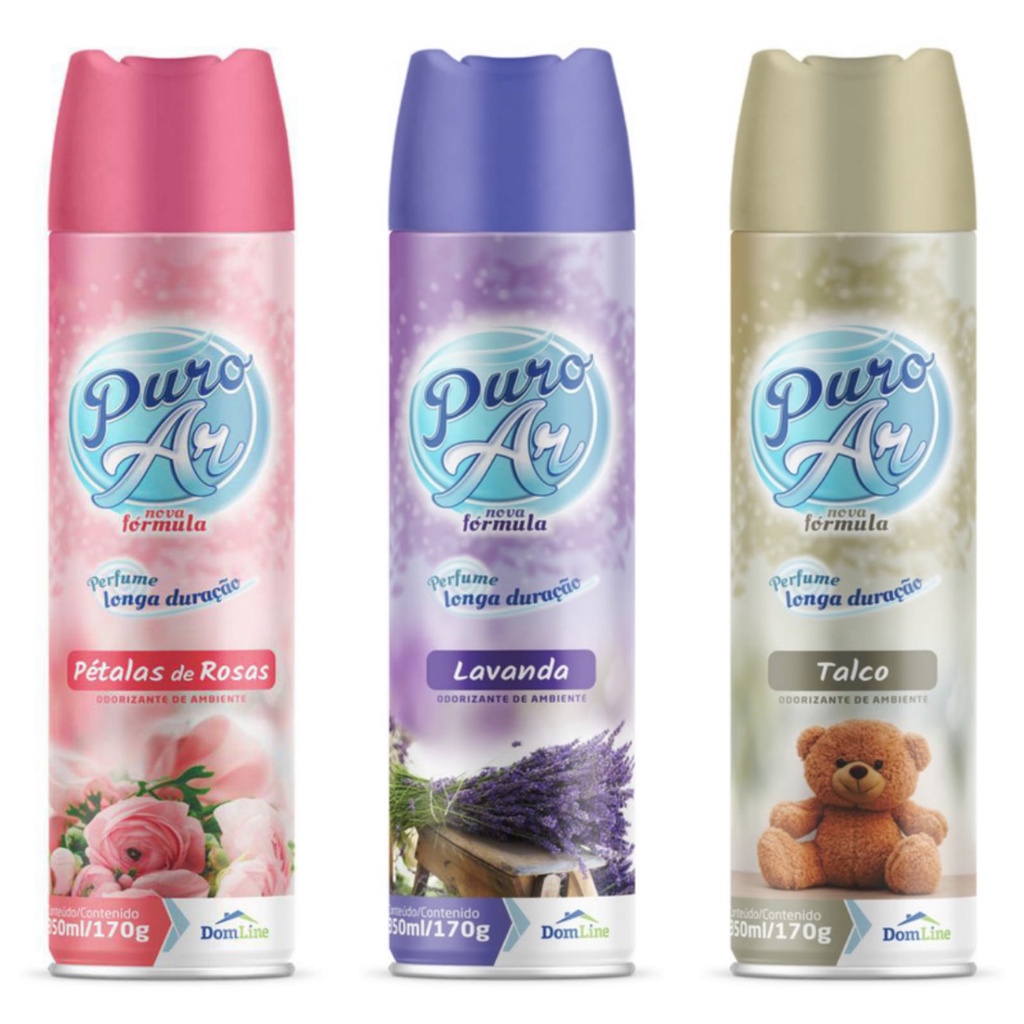 Purificador de Ar - Puro Ar Domline 350ml | Shopee Brasil
