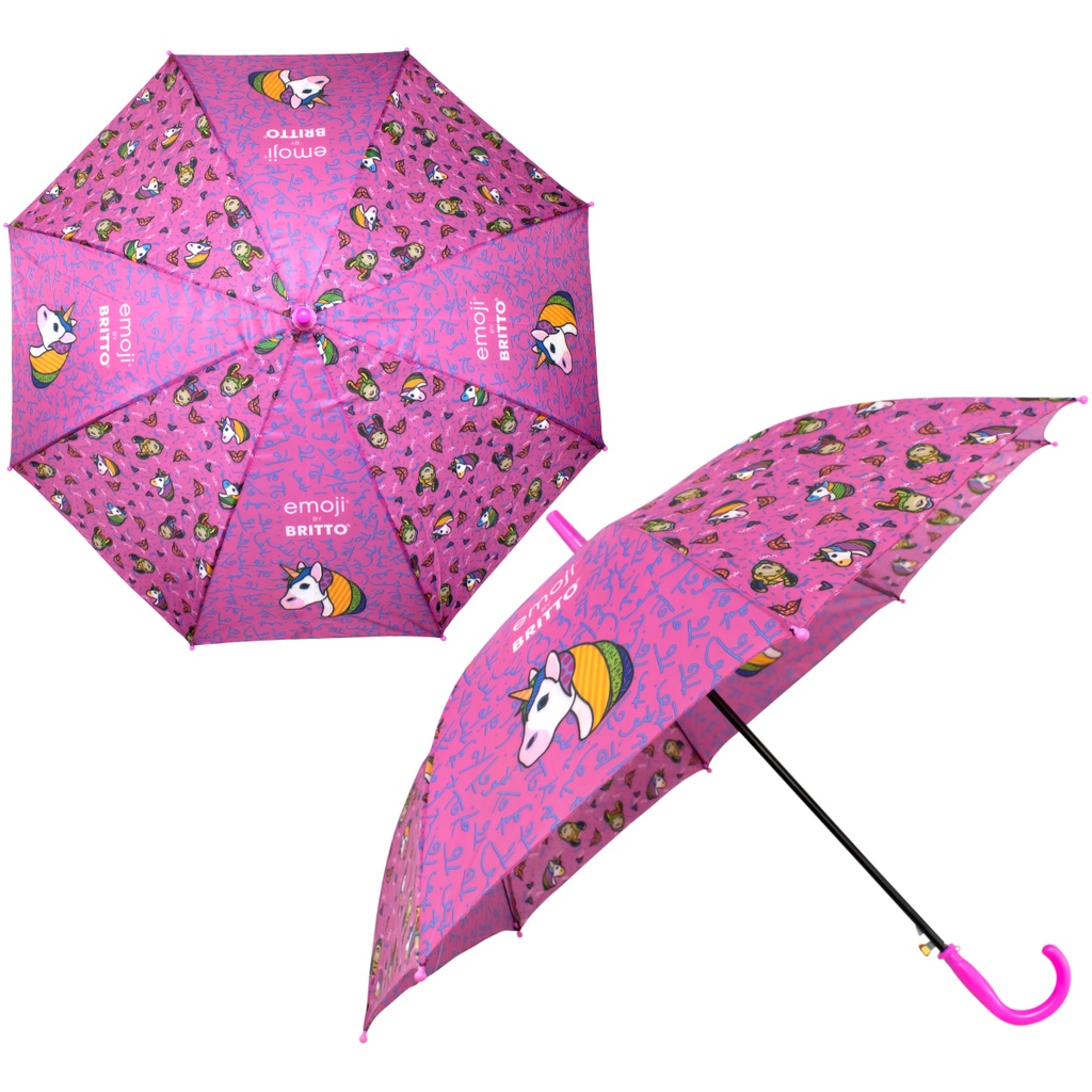 SJDWDX Guarda-chuva infantil, guarda-chuva de bolha de cúpula transparente  automático arqueado com nuvem de arco-íris de desenho fofo, infantil  transparente para rosa, 70 x 66 cm