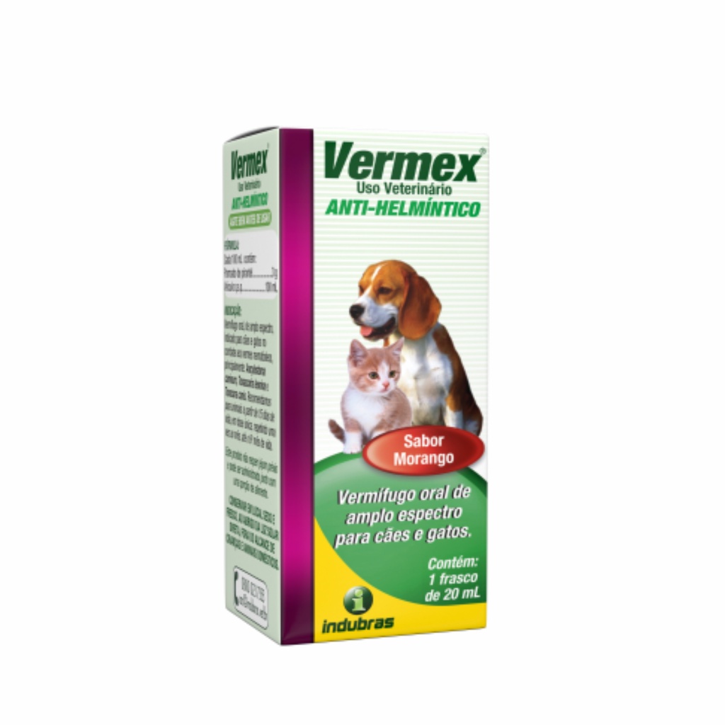 Vermifugo Vermex Cães E Gatos Pet Caixa com Frasco e Seringa 20ml ...