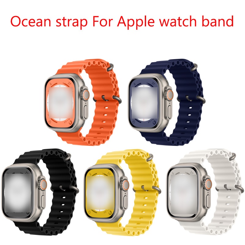 Apple Watch Ultra Titânio com Bracelete Ocean Amarela