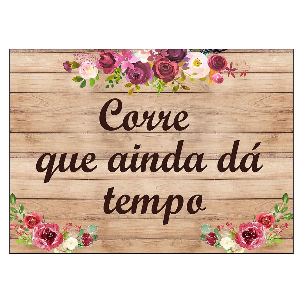 Placa Decorativa Casamento Corre que ainda da tempo | Shopee Brasil