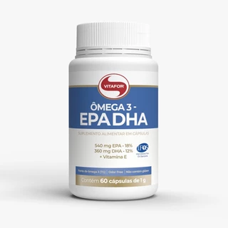 Omega 3 EPA DHA 60 caps com Selo IFOS - Vitafor