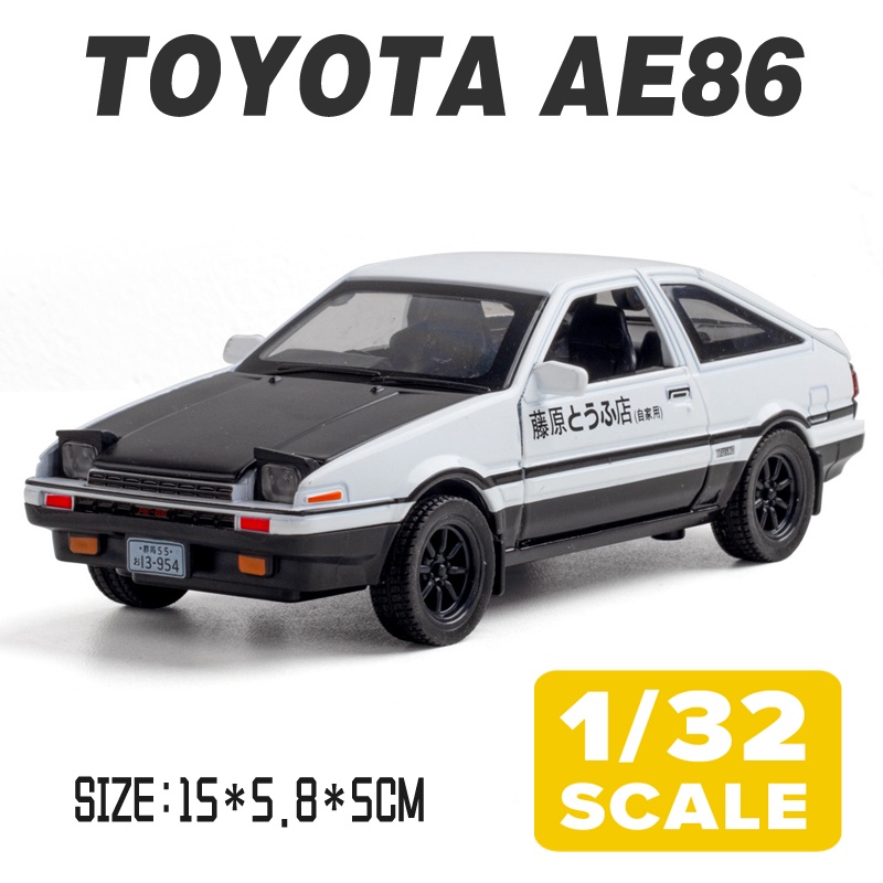 KLT 1 : 32 INITIAL D Toyota AE86 Diecast Modelo Carros De