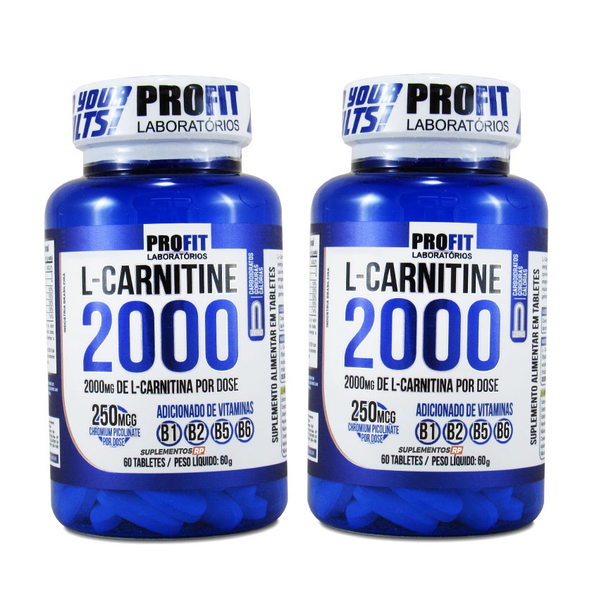 picolinato de cromo l carnitina 2 L Carnitina 2g c/ Picolinato Cromo 250mcg 60 + 60 Tabletes