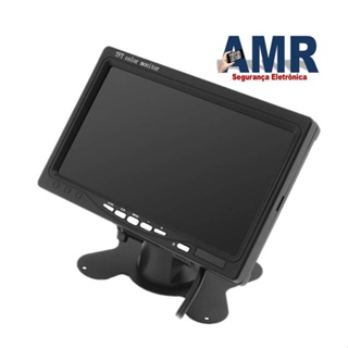 Monitor 7" Polegadas Colorido Completo com Av1 e Av2 para câmeras e cftv