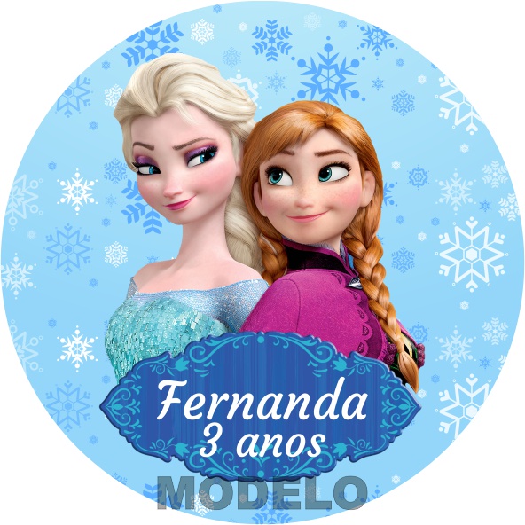 Rótulo Adesivo para Bis - Frozen