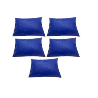 Kit 5 Capas Travesseiro 50 X 70 Hospitalar Impermeável Azul