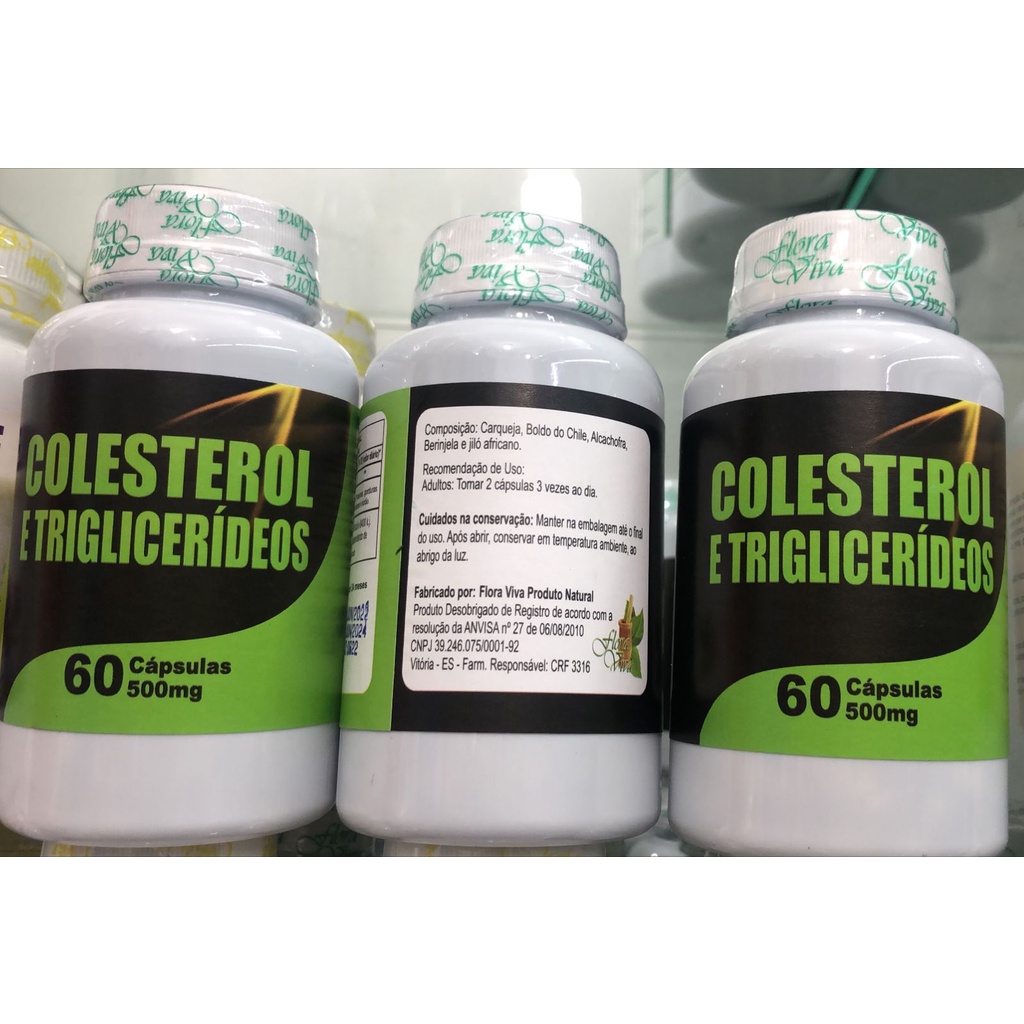suplemento alimentar natural colesterol e triglicerideos flora viva ...