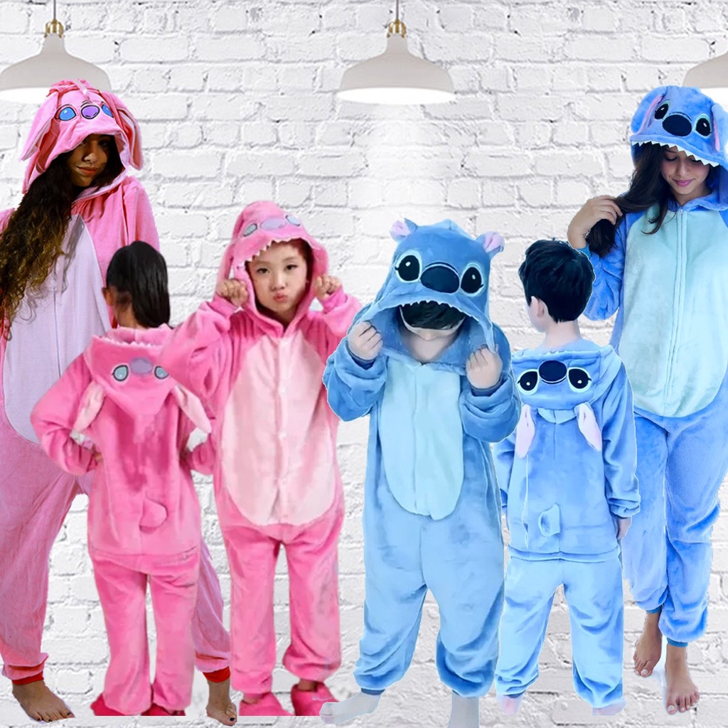 Pijama Kigurumi Stitch ou Angel personagem Disney Produto Nacional Excelente Qualidade a Pronta Entrega