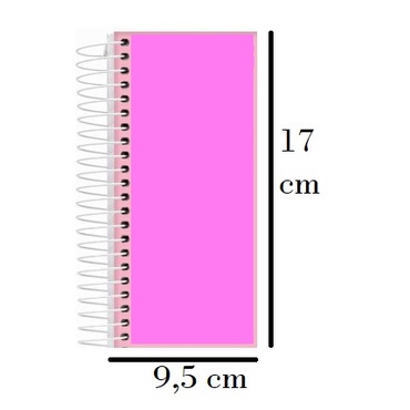 Caderno espiral com folhas coloridas - 200 folhas