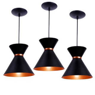 Luminária Pendente de Teto Kit 3 Luxo Envio Rápido Balcão, Sala, Cozinha