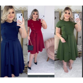 vestido rodado plus size em Promoção na Shopee Brasil 2024