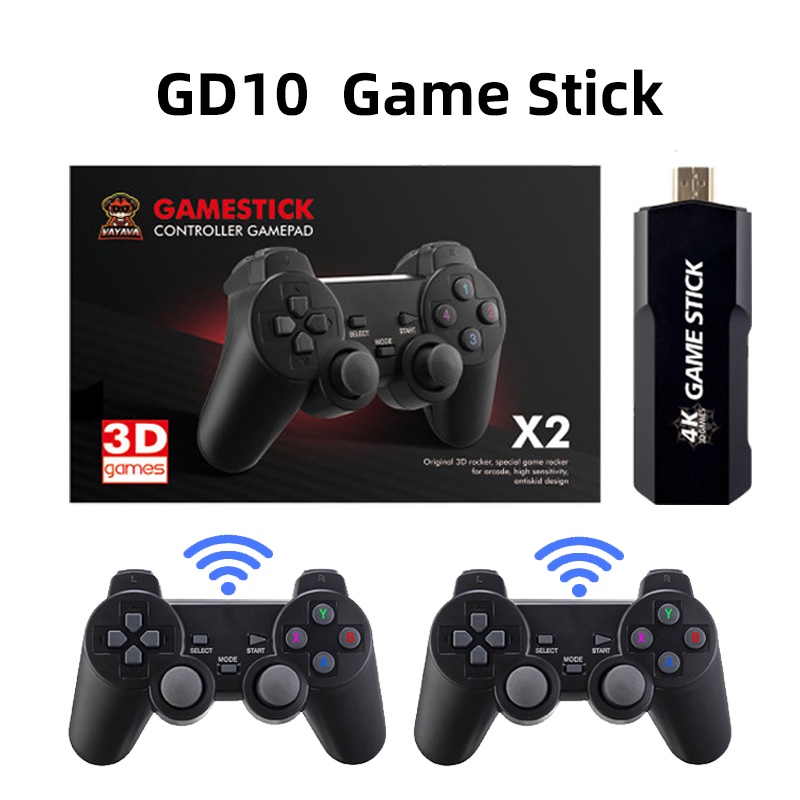 Super Game Stick 4k Retrô GD10 30000 Jogos 2 Controles sem Fio