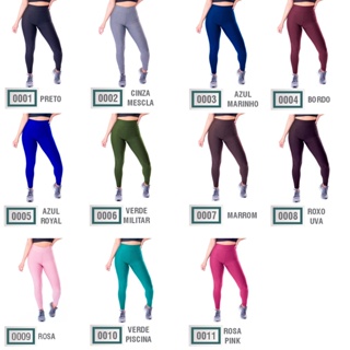 Kit Com 2 Calça Legging Não Fica Transparente Molecotton