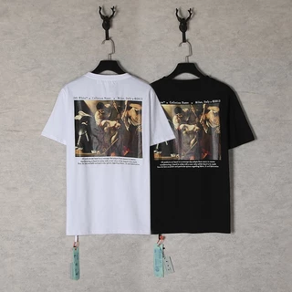 Homens Mulheres Figura Avatar Grafite Flecha Zebra Cruzando Estampa Gola Redonda Maré Marca Loose Lazer Manga Curta Camiseta Tamanho S-XL E3
