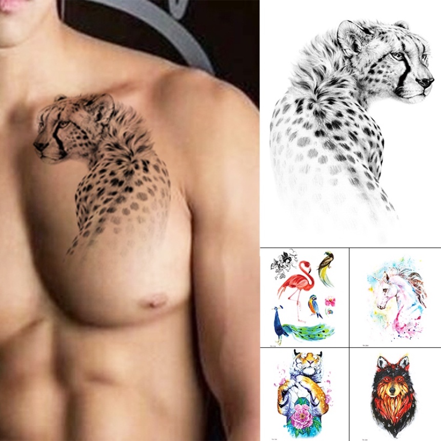 Em promoção! Impermeável Da Etiqueta Temporária Tatuagem Linha De Cavalo  Flor Tatuagens De Leão Crânio índios Xamã Arte No Corpo, Braço Falsa Tatoo  Mulheres Homens