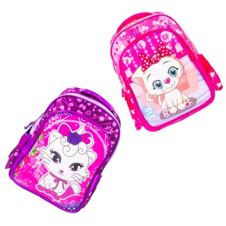 Mochila Infantil Menina Escolar Bolsa Resistente Com Impressão do gato