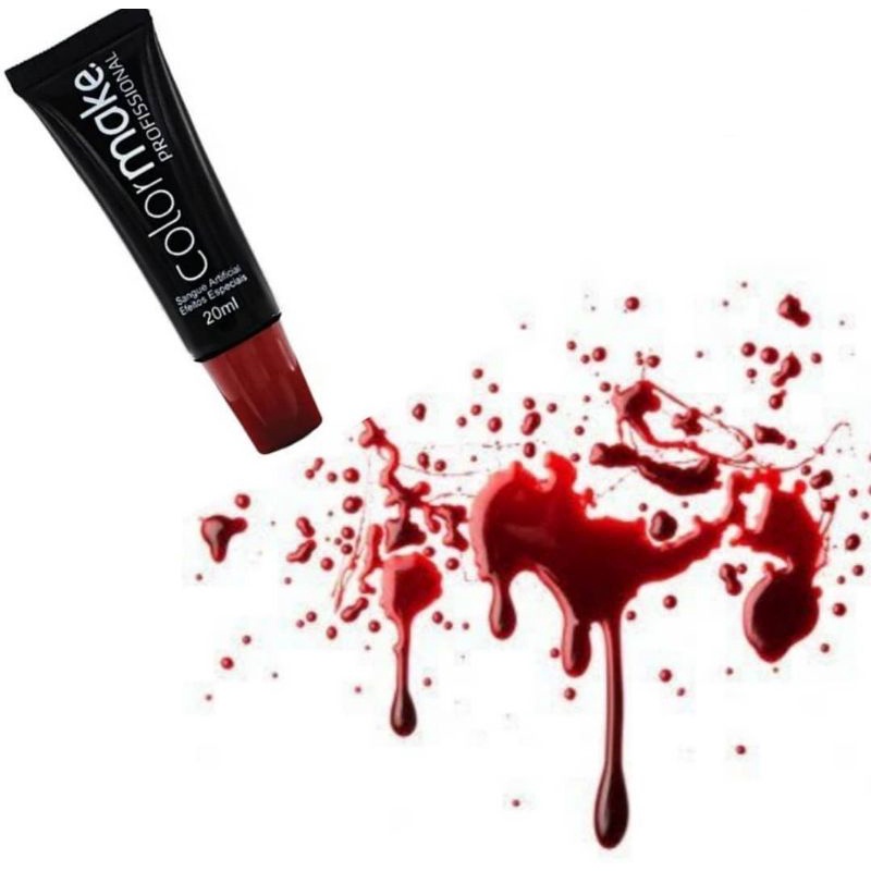 5 Pcs Maquiagem de sangue falso  Creme de sangue falso lavável para roupas  de rosto