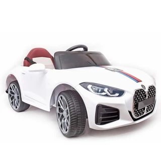 Carrinho de Passeio Eletrico Infantil Carro Motorizado BMV Esporte Luxo Branca 12V Controle Luz Som